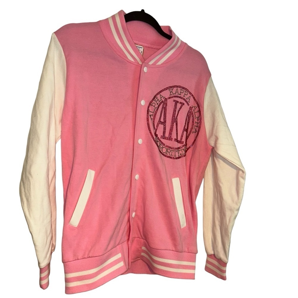 New Alpha Kappa Alpha Sorority stud bling AKA jacket size XL